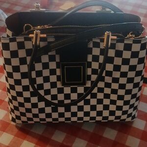 Womens Checkered Shoulder Bag